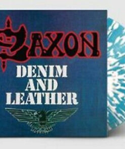 Saxon: Denim and Leather - Blue / White Splatter Vinyl (LP)